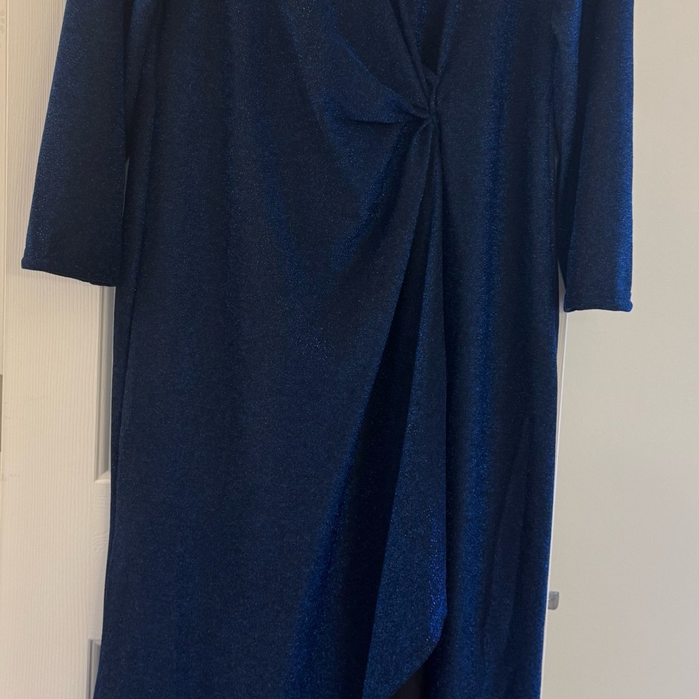 SHEIN Deep Blue Long Sleeve Dress